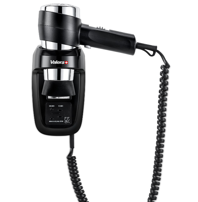 Hotelpro hotelska oprema VALERA ACTION PROTECT - CRNI 1600 SA ZIDNIM NOSAČEM I DODATNOM UTIČNICOM product image