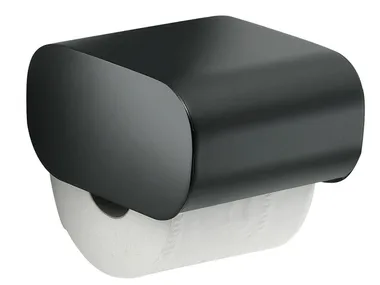 Hotelpro hotelska oprema DRŽAČ TOALETNOG PAPIRA SA POKLOPCEM - CRNI product image